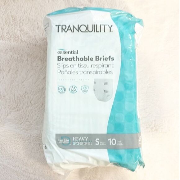 NWT Tranquility Essential Incontinence Brief S Breathable, 2744, Heavy, 10 Ct - Picture 7 of 11